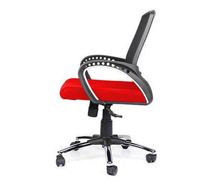 Executive Medium Back Mesh Chair and Ergonomic Design with Height Adjustable Chrome Base for Office Furniture