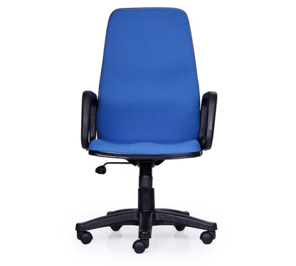 Executive Mid Back Fabric Office Chair with Ergonomic Cushion, Adjustable Height, Fixed Armrests, Nylon Base with Wheels for Office and Home Workspace