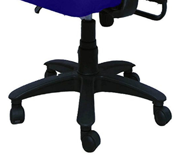 Executive Mid Back Office Chair with Breathable Mesh Back, Fabric Cushioned Seat, Fixed Armrests, Adjustable Swivel Base with Wheels for Office and Home Use