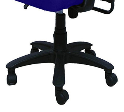 Executive Mid Back Office Chair with Breathable Mesh Back, Fabric Cushioned Seat, Fixed Armrests, Adjustable Swivel Base with Wheels for Office and Home Use