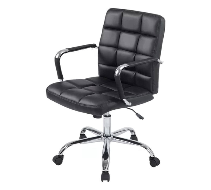 Office Executive Chair with Height Adjustable Chrome Base -