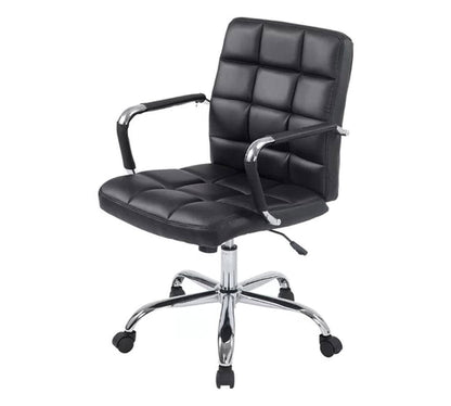 Office Executive Chair with Height Adjustable Chrome Base -