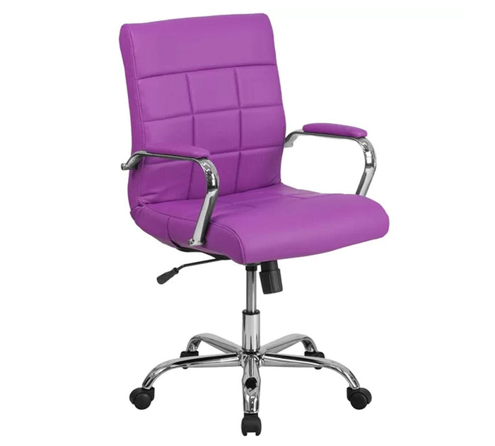 Mid Back / Leatherette / Purple