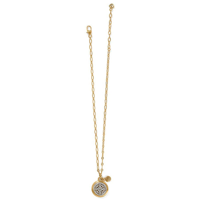 Ferrara Two Tone Luce Small Pendant Necklace full necklace