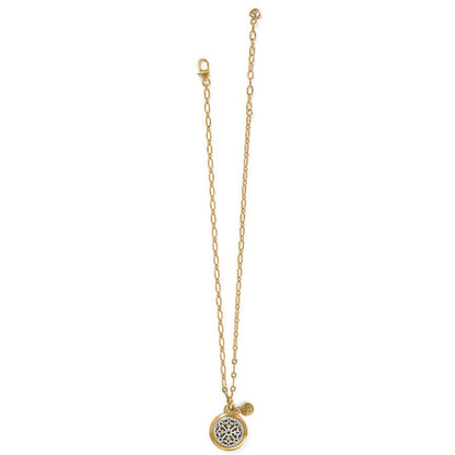 Ferrara Two Tone Luce Small Pendant Necklace full necklace