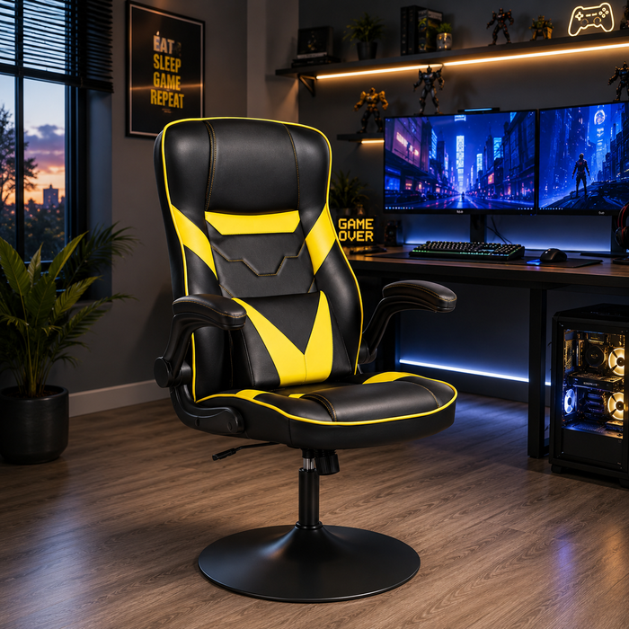 Gaming Chair with High Back, Adjustable Armrest, and Height for Professional Gaming Setup
