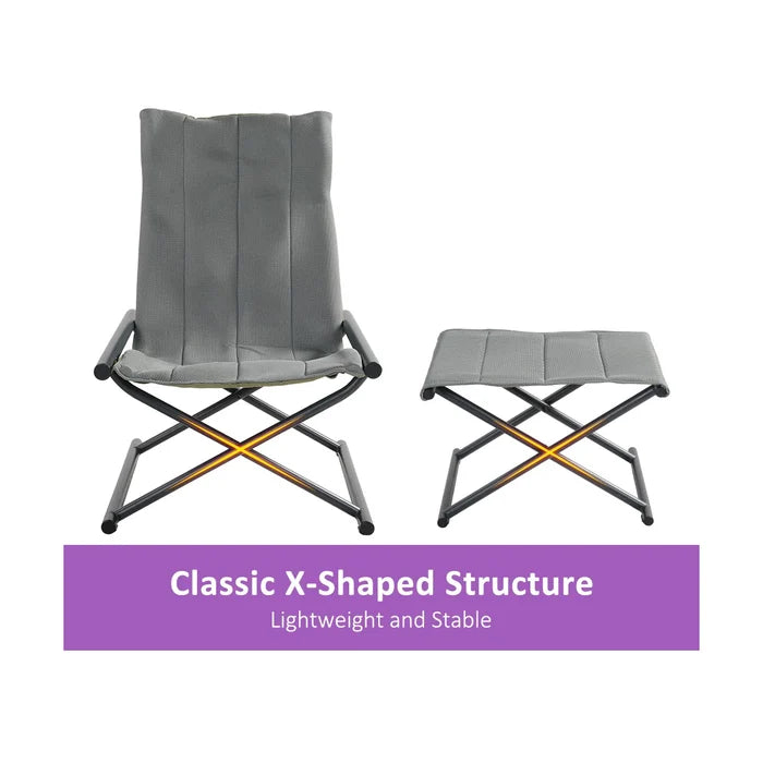 Grand Patio All-Steel Camping Sofa with Ottoman