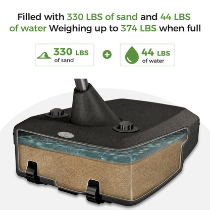 GRAND PATIO Offset Patio Umbrella Base (Does not include base cross, wheels and sleeves)