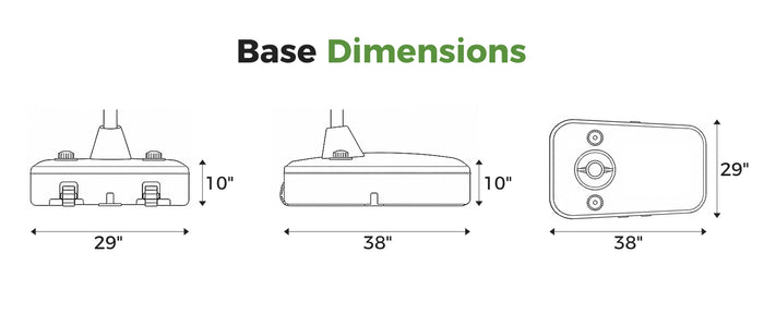 GRAND PATIO Offset Patio Umbrella Base (Does not include base cross, wheels and sleeves)