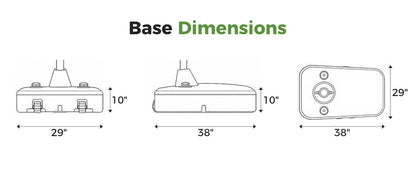 GRAND PATIO Offset Patio Umbrella Base (Does not include base cross, wheels and sleeves)