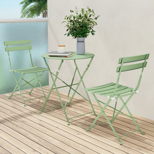 GRAND PATIO Outdoor Premium Steel 3-Piece Foldable Patio Sets