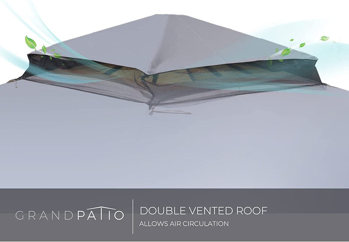 GRAND PATIO Replacement Canopy Top for 10x13 FT Outdoor Gazebo.