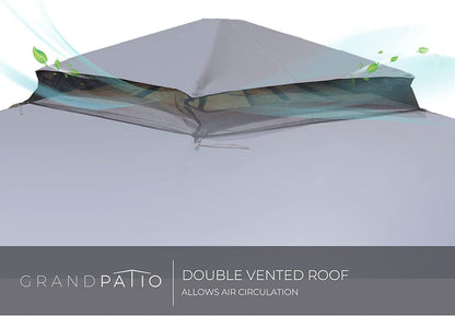 GRAND PATIO Replacement Canopy Top for 10x13 FT Outdoor Gazebo.