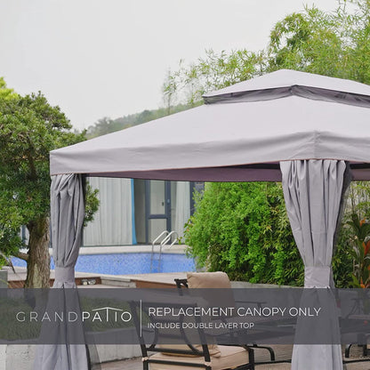 GRAND PATIO Replacement Canopy Top for 10x13 FT Outdoor Gazebo.