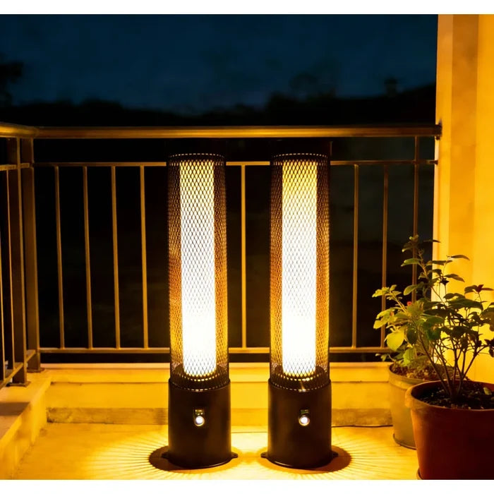 Grand Patio Solar Powered Dual Lighting Mode Steel Floor Lamp