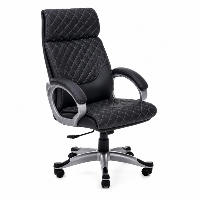 High Back Director Chair with Headrest & Aluminum Base