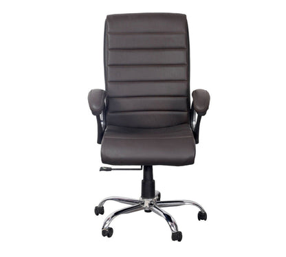 High Back Director Chair with Height Adjustable Chrome Base