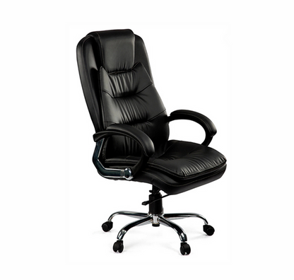 High Back Director Chair with Height Adjustable Chrome Base
