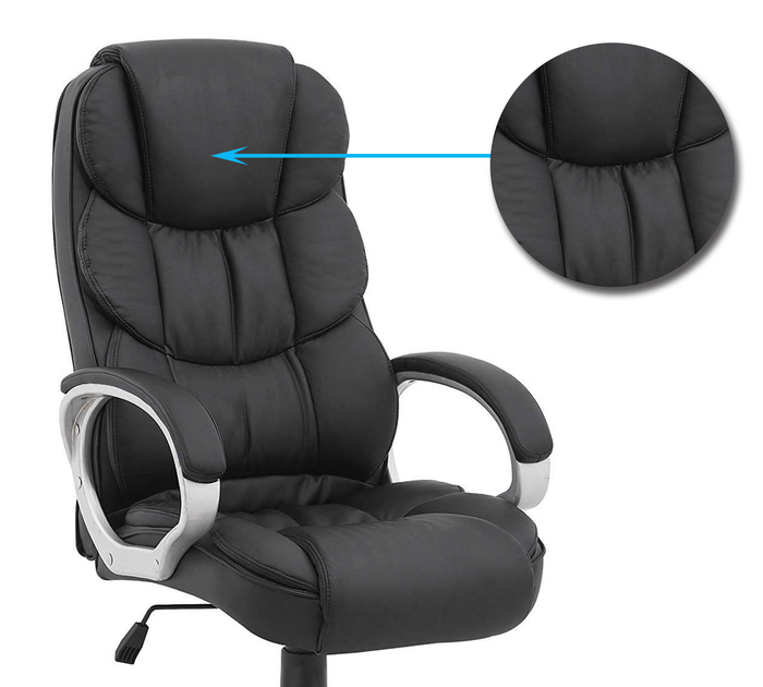 High Back Director Chair with Height Adjustable Wheels Base