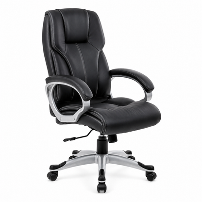 High Back Director Office Chair with Headrest & Aluminum Base