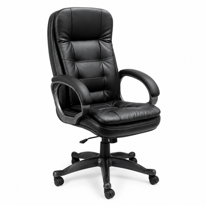 High Back Office Director Chair with Height Adjustable Aluminum Base