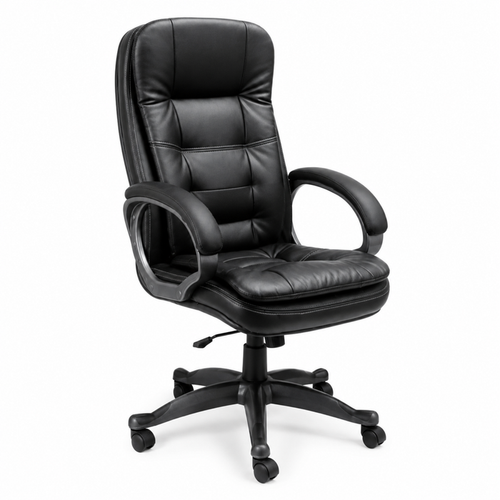 High Back Office Director Chair with Height Adjustable Aluminum Base
