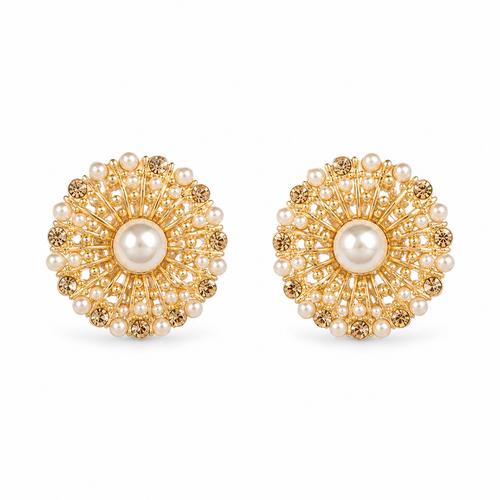 Janelle Pearl Burst Stud Earrings