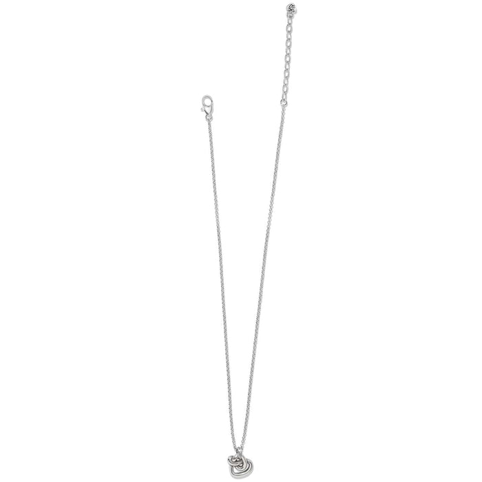 Brighton pendant necklace with silver-plated chain, lobster clasp, and small looped charm on a white background