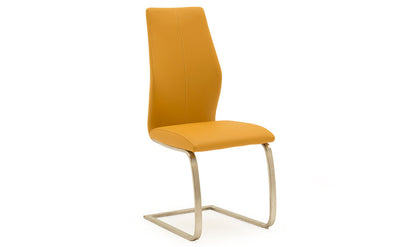 Yellow chair with a white background