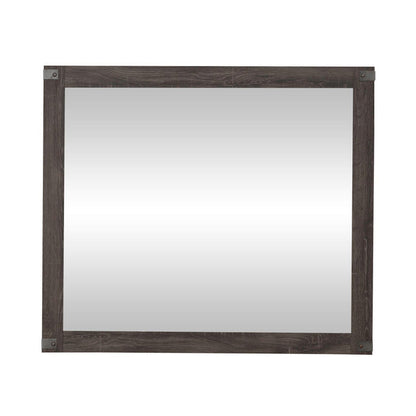 Lakeside Haven - Landscape Mirror - Dark Brown