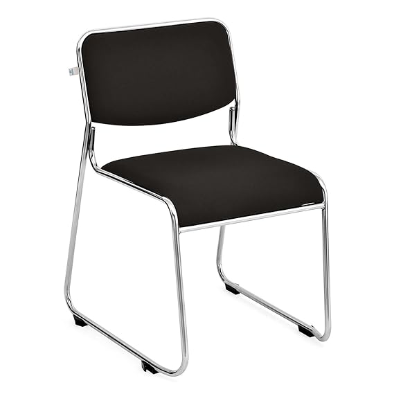 Leatherette Finish Guest Chair – Strong Metal Support for Long-Lasting Use
