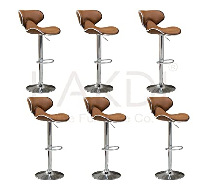 Metal Bar Stools Chrome Base Leatherette Horse -