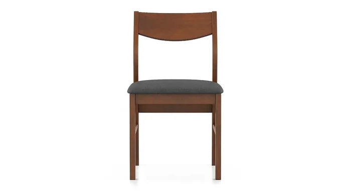 Mid-Century Modern Wood Dining Chair with Upholstered Seat - Perfect for Home Kitchen & Dining