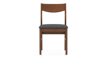 Mid-Century Modern Wood Dining Chair with Upholstered Seat - Perfect for Home Kitchen & Dining