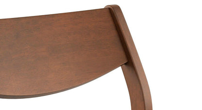 Mid-Century Modern Wood Dining Chair with Upholstered Seat - Perfect for Home Kitchen & Dining