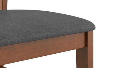 Mid-Century Modern Wood Dining Chair with Upholstered Seat - Perfect for Home Kitchen & Dining