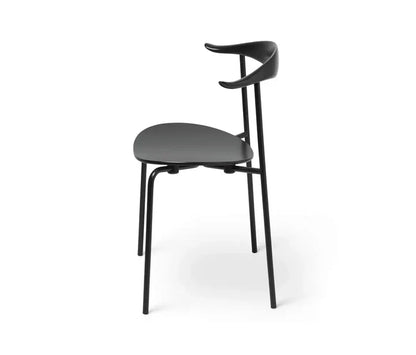 Modern Contemporary Metal Dining Chair for Home, Dining Room, Kitchen, Cafe | Black Finish