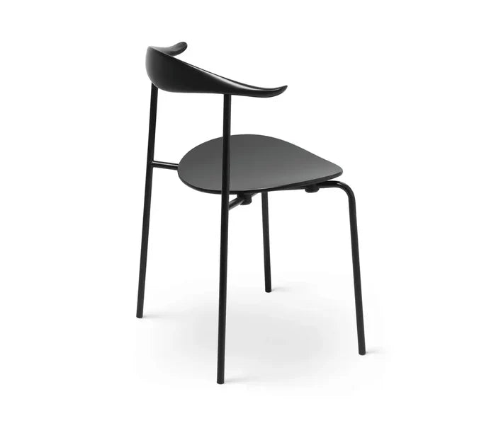 Modern Contemporary Metal Dining Chair for Home, Dining Room, Kitchen, Cafe | Black Finish