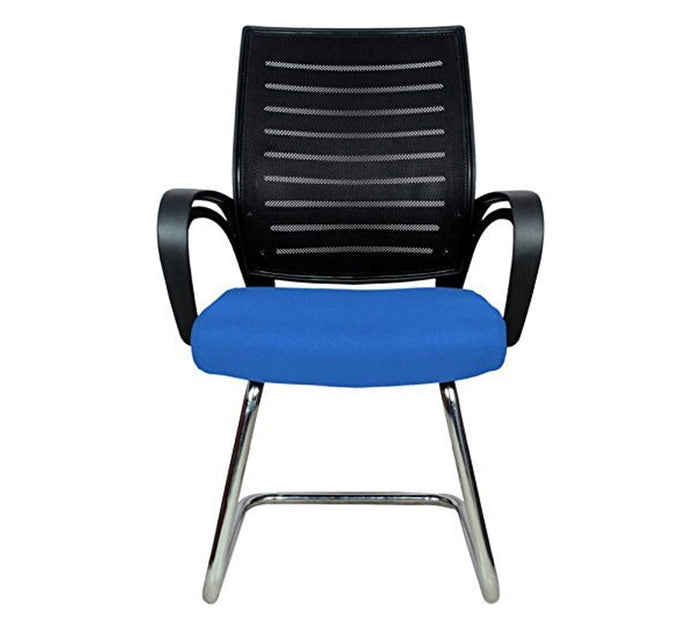 Modern Mesh Fabric Visitor Chair for Office Use – Comfortable Back Support with Chrome-Finished Metal Frame, Ideal for Guests, Waiting Rooms & Meeting Areas
