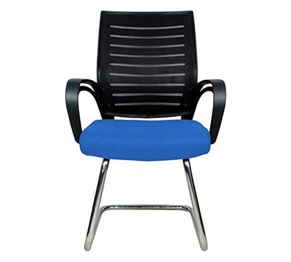 Modern Mesh Fabric Visitor Chair for Office Use – Comfortable Back Support with Chrome-Finished Metal Frame, Ideal for Guests, Waiting Rooms & Meeting Areas
