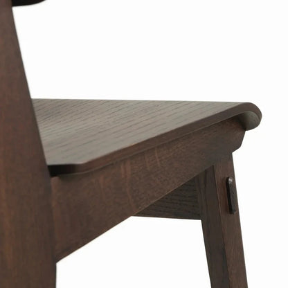 Modern Solid Wood Dining Chair - Ergonomic & Stylish Seating for Home & Kitchen - Durable, Dark Oak Finish