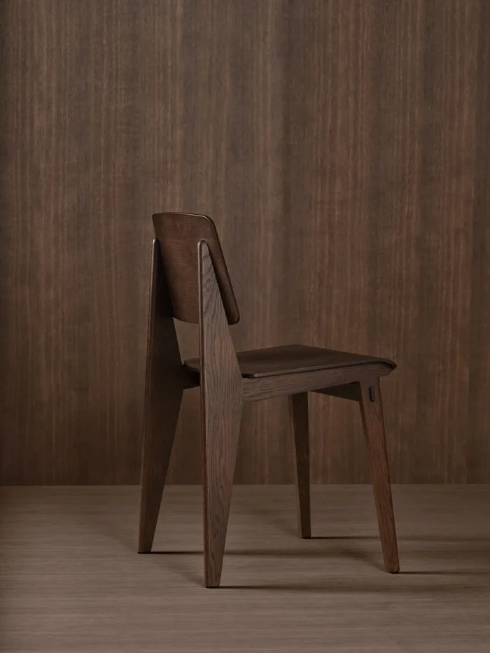 Modern Solid Wood Dining Chair - Ergonomic & Stylish Seating for Home & Kitchen - Durable, Dark Oak Finish