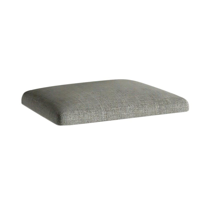 Grey textured barstool cushion on a white background