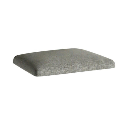 Grey textured barstool cushion on a white background