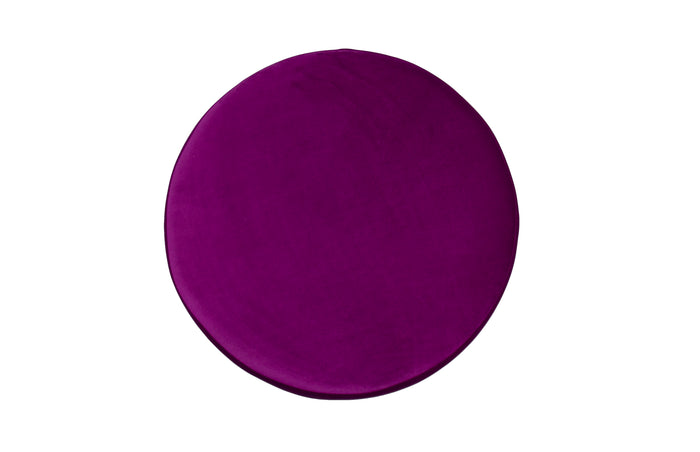 Plush Velvet Dual-Tone Ottoman with Stylish Footrest and Extra Seating for Modern Living Rooms