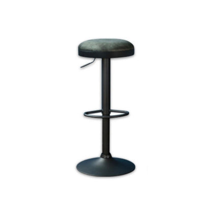 Olive green adjustable bar stool on a white background
