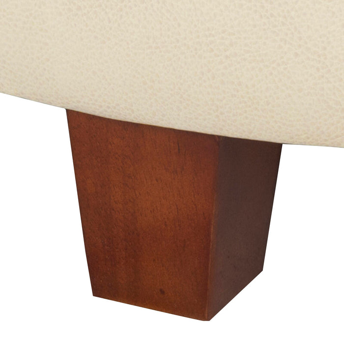 Round Faux Leather Storage Ottoman – Stylish & Versatile Home Furniture Accent