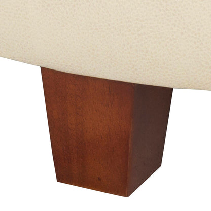 Round Faux Leather Storage Ottoman – Stylish & Versatile Home Furniture Accent