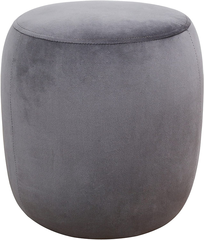 Round Velvet Ottoman Footstool Comfortable with Stylish Home Furniture Pouffe and Versatile Living Room Accent