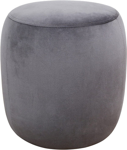 Round Velvet Ottoman Footstool Comfortable with Stylish Home Furniture Pouffe and Versatile Living Room Accent